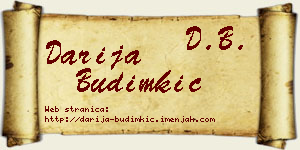 Darija Budimkić vizit kartica